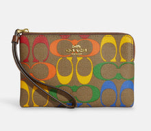 Load image into Gallery viewer, Felicia’s Fashion Coach Rainbow Wristlet
